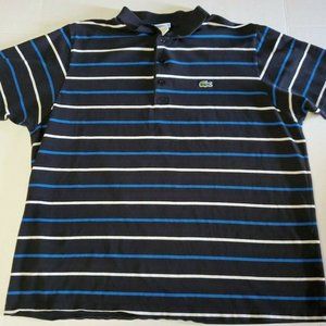 Lacoste Sport Striped Polo Black/Blue/White 3XL
